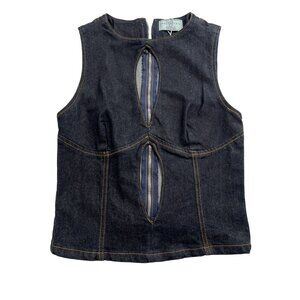 REVICE Cara Cutout Top in Indigo Baby